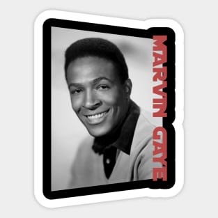 marvin gaye classic portrait Sticker